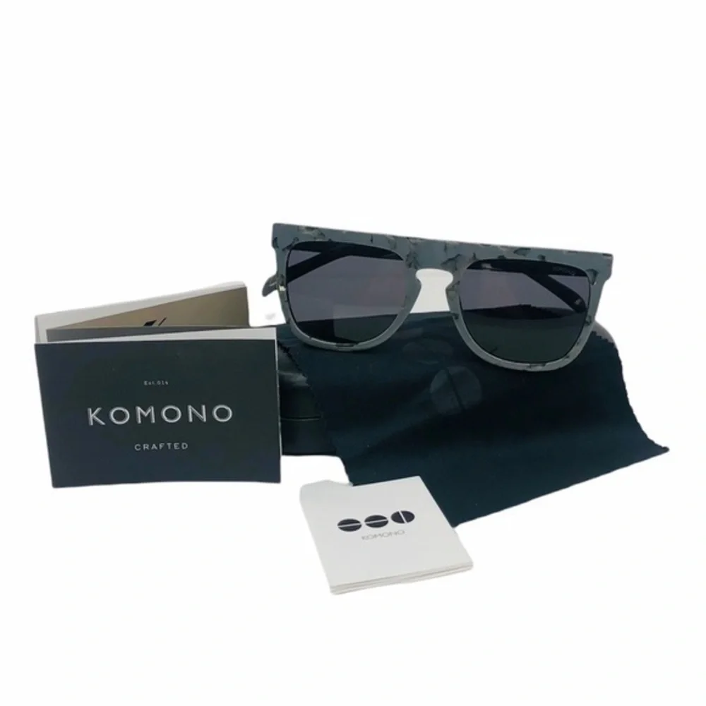 KOMONO - Bennet Concrete Sunglasses - NWT Grey Gray NEW